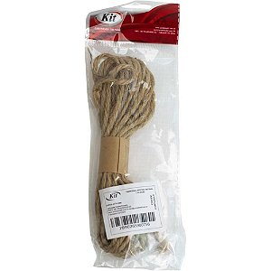 Fio de juta 4mm natural 5mts - kit (blister)
