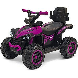 Veiculo eletrico quadriciclo 6v c/som 23kg rosa - maral (unidade)