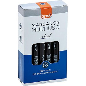 Caneta para cd 2.0mm azul - brw (cx.c/12)
