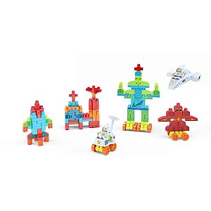Brinquedo para montar aventura espacial blocol.200pc - dismat (unidade)