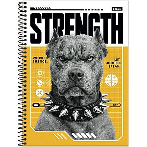 Caderno 20x1 capa dura hard dog 320fls. - foroni (pct.c/02)