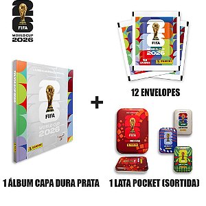 Copa panini 2026 kit album cd prata+12env+1l.po - panini (kit)