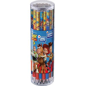 Lapis preto redondo decorado toy story 5 2 modelos - summit (pote-36)