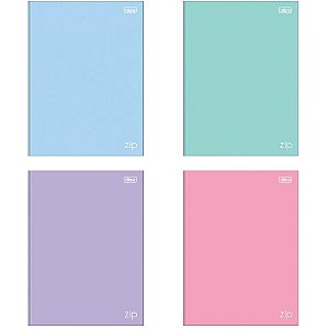 Caderno brochurao capa dura zip colors 80fls. - tilibra (pct.c/05)