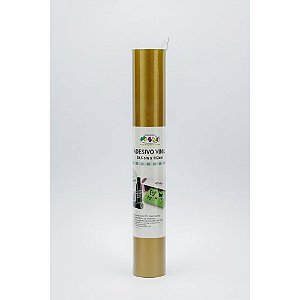 Papel laminado a4 vinil adesivo ouro 30,5x152 - off paper (rolo)