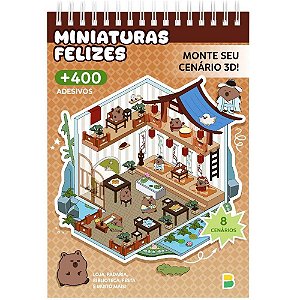 Livro com adesivos cenario 3d miniaturas felizes - todolivro (unidade)