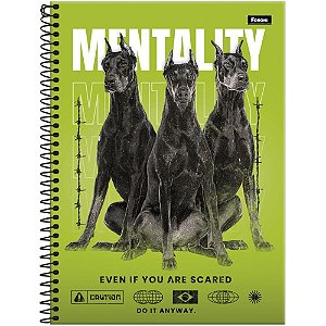 Caderno 01x1 capa dura hard dog 80fls. - foroni (pct.c/4)