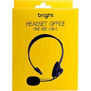 Fone de ouvido com microfone headset office one-side usb-c - bright (unidade)