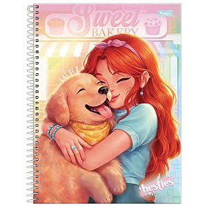 Caderno 01x1 capa dura besties 80fls. - foroni (pct.c/04)