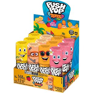 Doce push pop tropicals - bazooka candy (dp.c/12)