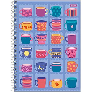 Caderno 15x1 capa dura mid feminino 240fls. - foroni (pct.c/02)