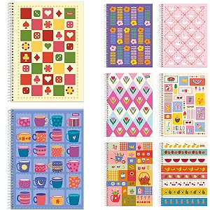 Caderno 15x1 capa dura mid feminino 240fls. - foroni (pct.c/02)