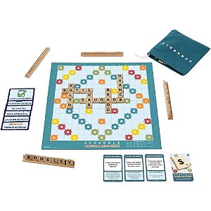 Jogo diverso scrabble core madeira 2em1 - mattel (unidade)