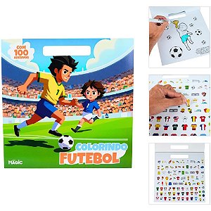 Copa do mundo livro colorindo o futebol c/ad - magic kids (unidade)