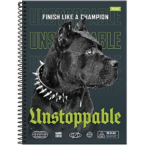 Caderno 15x1 capa dura hard dog 240fls. - foroni (pct.c/02)