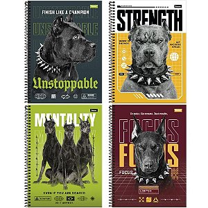 Caderno 15x1 capa dura hard dog 240fls. - foroni (pct.c/02)
