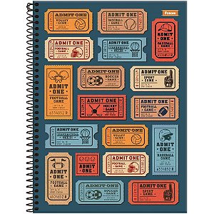 Caderno 15x1 capa dura mid masculino 240fls. - foroni (pct.c/02)