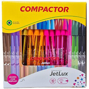 Caneta esferografica jet lux 10 cores - compactor (dp.c/192)