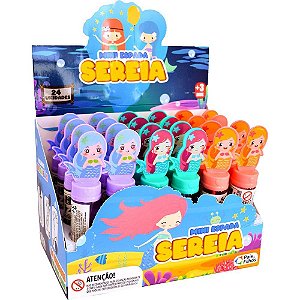 Bolha de sabao sereia mini espada - brasilflex (dp.c/24)