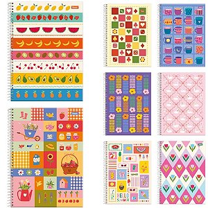 Caderno 10x1 capa dura mid feminino 160fls. - foroni (pct.c/04)