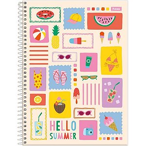 Caderno 10x1 capa dura mid feminino 160fls. - foroni (pct.c/04)