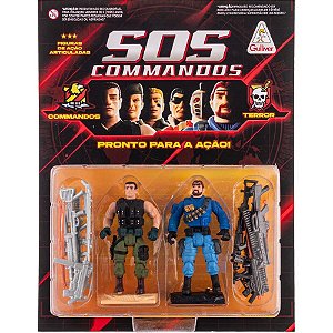Miniatura colecionavel sos commandos cronos e shark - gulliver (blister)