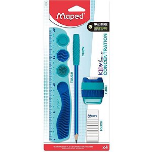 Kit escolar kidy learn concentration 4pcs - maped (blister)