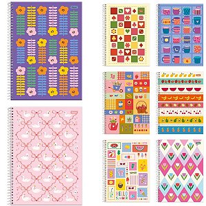 Caderno 20x1 capa dura mid feminino 320fls. - foroni (pct.c/02)