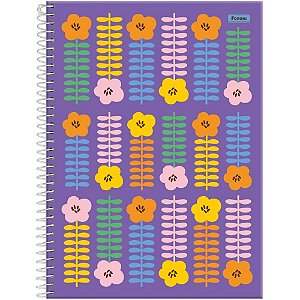 Caderno 20x1 capa dura mid feminino 320fls. - foroni (pct.c/02)