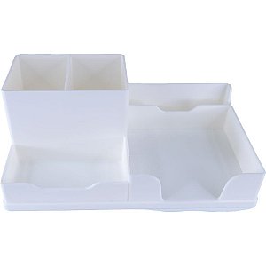Acessorio para mesa organizador plastico branco - v.m.p. (unidade)