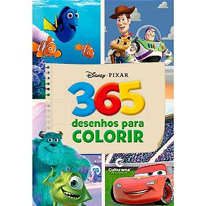 Livro infantil colorir 365 desenhos pixar 368p 20x14c - culturama (unidade)
