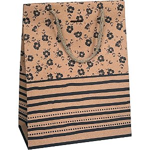 Sacola para presente decorada kraft gd 29x40x12cm (sortido) - cristina (pct.c/10)