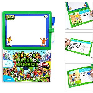 Copa do mundo livro escreva e apague futebol - magic kids (unidade)