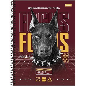 Caderno 10x1 capa dura hard dog 160fls. - foroni (pct.c/04)