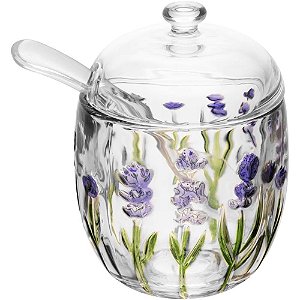 Utensilio domestico acucareiro lavanda c/colher - lyor (unidade)