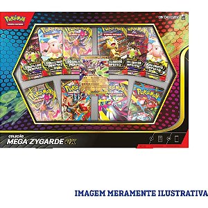 Jogo de cartas pokemon box mega zygarde ex - copag (unidade)