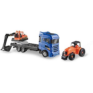 Caminhao mega construtor escavadeira 45 - orange toys (unidade)
