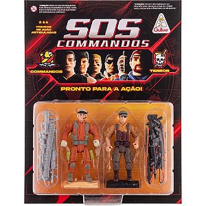Miniatura colecionavel sos commandos j.dean e jackall - gulliver (blister)