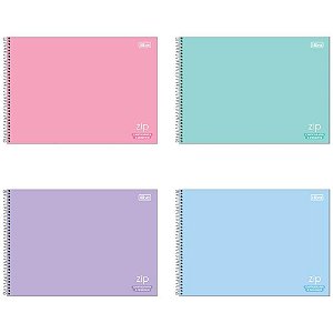 Caderno desenho univ capa dura zip colors 80fls. espiral - tilibra (pct.c/04)