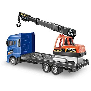Caminhao mega construtor guindaste 45cm - orange toys (unidade)