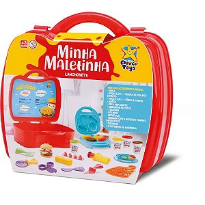Massa para modelar criativa lanchonete minha maletinha - divertoys (unidade)