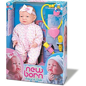 Boneca new born brincar de dodoi rosa - divertoys (unidade)