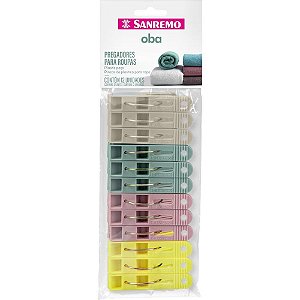 Prendedor de roupa pregador plastico - sanremo (bl.c/12)