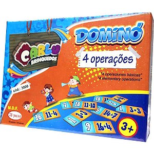 Domino 4 operacoes em madeira 28pcs - carlu (unidade)