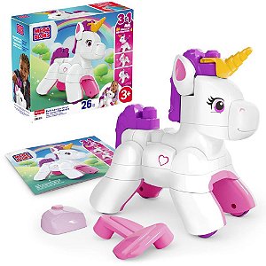 Mega bloks monte e brilhe unicornio 3em1 - mattel (unidade)