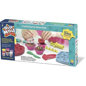 Massa para modelar criativa confeitaria divertida c/acesso - divertoys (unidade)