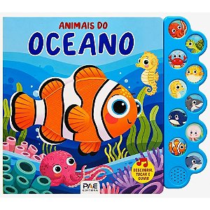 Livro sonoro toque e sinta animais oceano - pae editora (unidade)