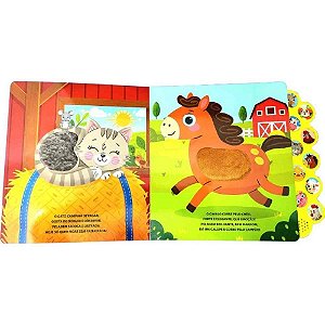 Livro sonoro toque e sinta animais fazenda - pae editora (unidade)