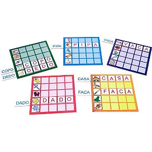 Brinquedo pedagogico madeira loto leitura 130pcs - carlu (unidade)