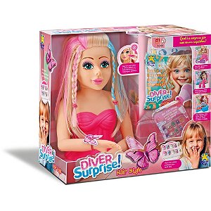 Boneca hair style surprise 30cm - divertoys (unidade)